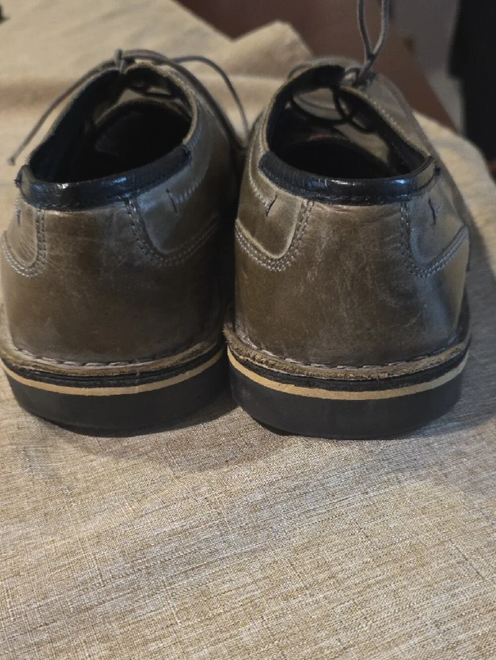Steve Madden Gray Leather Derby Dress Shoes